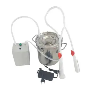 7L 14L small buckets/tank cow goat rechargeable 12V battery electric motor 60W pump milking machine hot selling