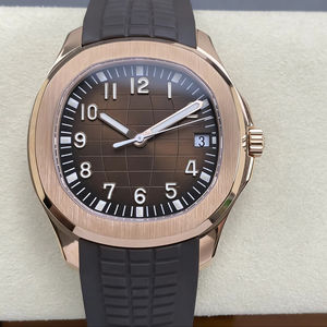 Montre mécanique de luxe de qualité supérieure, étanche, 40 mm, mouvement ETA 330 DDF Factory, épaisseur 8,3 mm, montre PP, or rose brun - Product Image 1