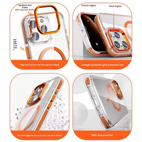 Coques de téléphone magnétiques mates dépolies antichoc avec dos semi-transparent anti-traces de doigts pour iPhone 17 16 15 14 Pro Max
