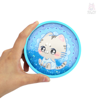 Sous-verre en acrylique personnalisé imprimé avec paillettes liquides flottantes pour cadeau promotionnel, anime, dessin animé, DIY