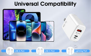 Déstockage, nouveau bloc de charge rapide 30w, chargeur 3 ports pliable, chargeur rapide pour téléphone, tablette, ordinateur <span class=keywords><strong>portable</strong></span> - Product Image 5