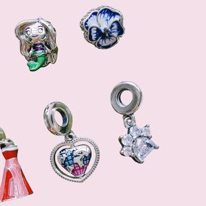 Pendentifs breloques unisexes tendance de la série Ocean, vente en gros, breloques en argent 925 pour bracelets, certifiées GDTC HaYa PAN-46 - Product Image 4