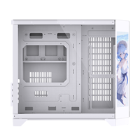 Lovingcool Mid Tower Desktop Panoramic Tempered Glass PC Casing CPU Cabinet MATX Cooling Gaming Computer Case with LCD Screen