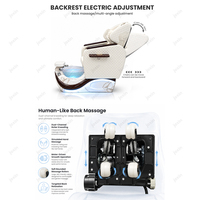 Fauteuil de pédicure et de massage JOXIN avec bain de pieds à remous LED 7 couleurs, massage du dos et des mains, siège électrique, mobilier de salon de manucure