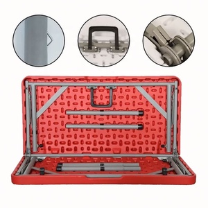 Tavolo da gioco pieghevole quadrato facile da trasportare <span class=keywords><strong>con</strong></span> gambe pieghevoli da esterno tavolo compatto per escursioni in campeggio - Product Image 5