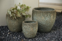 Vente Fabricant Nouvelle Collection Pot de Fleurs en Ciment Décoration Intérieure Jardin Maison Fait Main Écologique Durable Moderne Noir