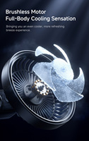 Ventilador Doble para Auto 360 °   Ventilador de Techo Giratorio Multiángulo de 3 Velocidades Silencioso, 100 mm, 6 Aspas, 3300 RPM, Batería de 3600 mAh/Conexión USB a Elección