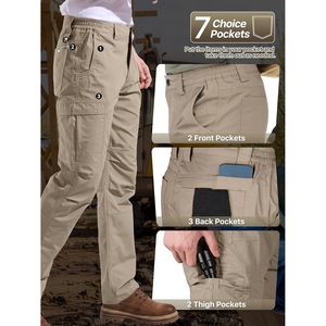 FOXA Men's <b>Work</b> <b>Cargo</b> <b>Pants</b> Stretch Water Resistant Ripstop Tactical Outdoor Hiking <b>Pants</b> - Product Image 4