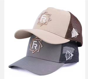 Wholesale Polyester and Spandex Country <b>Trucker</b> Caps <b>Hat</b> Custom Mesh 5 Panel Custom logo Embroidery Embroidered <b>Trucker</b> <b>Hats</b> - Product Image 2