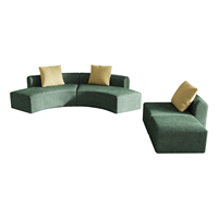 Sofá modular en forma de luna de nuevo diseño con soporte trasero, cojines suaves, sofá personalizado para sala de estar, embalaje al vacío creativo