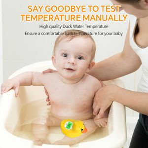 디지털 방수 노란색 아기 목욕 온도계, 섭씨/화씨 표시, 즉시 읽기 LCD, 배터리 구동, 플라스틱 재질, 신생아용 - Product Image 2