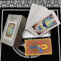 Cartas de Tarot Predictivas Aleister Crowley Luxe 80, Gran Set de Adivinación THOTH, Versión Americana de los Tres Magos, Caja de Regalo a Todo Color