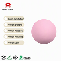 Balle de massage personnalisée en silicone avec bords en silicone, idéale pour le yoga, la remise en forme, la relaxation musculaire, convient pour les épaules, le cou, les pieds, livraison directe d'usine
