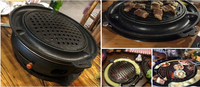 Barbecue d'intérieur et commercial, grill au charbon de bois, design sans fumée