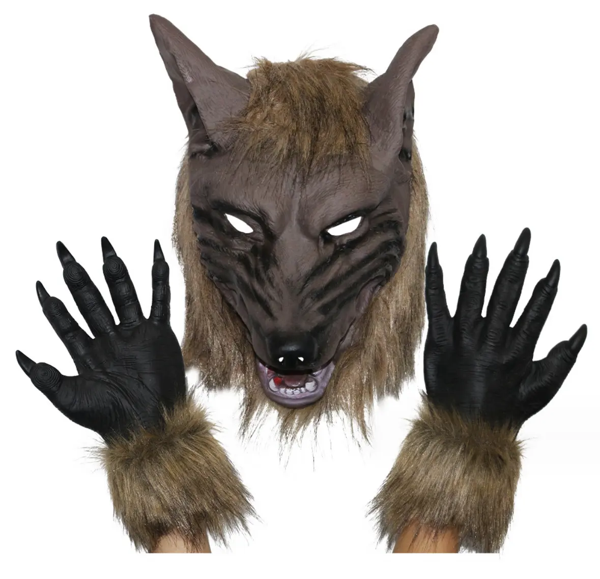 2024 Nieuwe Aankomst Hete Verkoop Siliconen Zacht Materiaal Maken Leuk Feest Evenement Cosplay Halloween Masker Realistische Wolf Dragen Masker