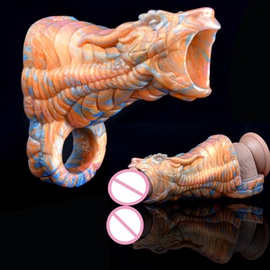 NNSX Nuevo Producto para Hombres, Funda de Silicona Hueca para Pene con Diseño de Dragón, para Agrandamiento del Pene, Diversión en Pareja, Pasión - Product Image 1