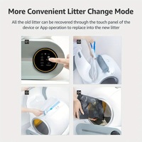Vente en gros 65L Auto AI Bac à litière pour chat Grand kit pour animal de compagnie avec contrôle APP Robot électrique Sable fermé Léger 10kg pour chats de plus grande taille