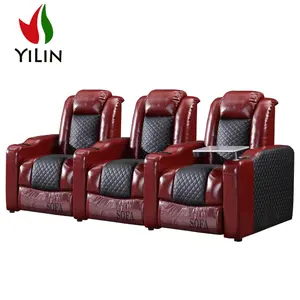 Sofa factory wholesale comfortable home theater chairs automatic with cooling cup holder cinema smart chair