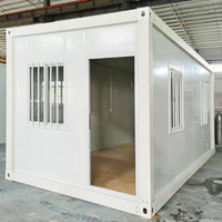 Maison conteneur modulaire préfabriquée en acier, portable, à emballage plat, pour hôtel, design moderne, étanche, temporaire