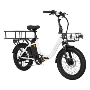 Vélo Électrique Urbain 20 Pouces avec Pneus Larges, Porte-Bagages Arrière, Moteur Brushless 250W, Écran LCD 7 Vitesses, Cadre en Aluminium Électronique - Product Image 4