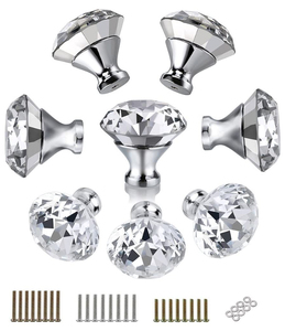 Poignée <span class=keywords><strong>de</strong></span> meuble et <span class=keywords><strong>de</strong></span> <span class=keywords><strong>porte</strong></span> en cristal personnalisable en gros pour la <span class=keywords><strong>cuisine</strong></span>, pour armoires et tiroirs - Product Image 2