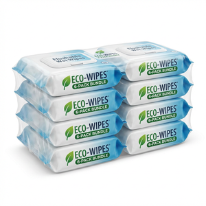 Lingettes humides pour bébé personnalisées, protection pure, écologiques, en tissu spunlace, douces, parfum citron, jetables dans les toilettes, antibactériennes - Product Image 6