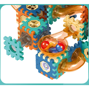 286 piezas de bloques de construcción de tuberías de plástico, juguete educativo Unisex DIY con modelo de carreras de mármol certificado EN71, creación de Juguetes - Product Image 4