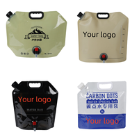 Usine 5L 10L 20L pliable Kangen porte-eau Logo personnalisé pochette extensible stockage pliable bec pochette avec sac en plastique