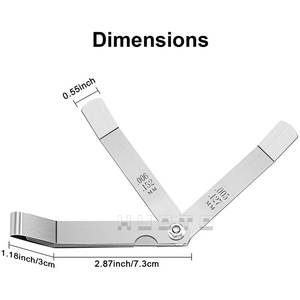 पीतल फीलर गेज स्टेनलेस स्टील मीट्रिक 0.01 मोटाई गेज 13ब्लेड/सेट से - Product Image 6