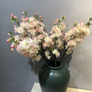 Cb011 Bán Buôn Nhân Tạo Màu Trắng Màu Hồng Lụa Hoa <span class=keywords><strong>Sakura</strong></span> Hoa Chi Nhánh Hoa Anh Đào Gốc Cho Đám Cưới Trang Trí Nội Thất - Product Image 2