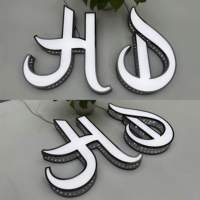 Enseigne commerciale personnalisée directe usine, lettres LED perforées, enseigne logo LED, enseigne de devanture de magasin, fabricant d'enseignes à lettres 3D en relief