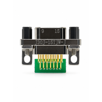 Connecteur d'aviation rectangulaire miniature J30J-15TJW-J, fiche mâle à sertir 15 broches pour équipement électronique aérospatial et industriel