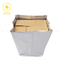 Sac sous vide en aluminium surdimensionné, tridimensionnel, à fond carré, antistatique, barrière contre l'humidité pour équipements volumineux