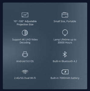 Projecteur diapositives pour l'éducation scolaire - Projecteur overhead pour l'enseignement en classe et les présentations 1080p WiFi 6 - Product Image 6