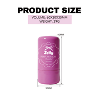 Bâton de parfum solide hydratant 10g à texture gelée, parfum longue durée fruité floral vanille, étiquette personnalisée