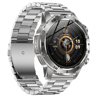 Montre connectée AK92 Direct-Factory 1,53 pouces, appels Bluetooth, batterie 800 mAh, étanchéité IPX8, tracker d'activité sportive en silicone, fréquence cardiaque, SpO2, boussole