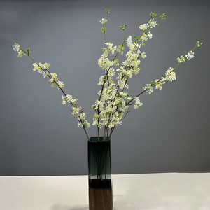 GM Plantas artificiales Nieve verde <span class=keywords><strong>Wilow</strong></span> Ramas de imitación Tallos verdes de imitación Ramas artificiales Plantas falsas para la decoración del hogar del jardín - Product Image 2