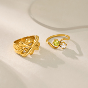 विंटेज ग्रीक पौराणिक पौराणिक कथाओं अद्भुत अनियमित रिंग डेज़न सर्दियों के नए गर्म सोने की प्रवृत्ति 18k pvd सोने की प्लेटेड स्टेनलेस स्टील महिला गहने - Product Image 6