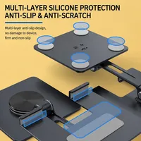 Support de tablette BONCARTECK MT134-2, rotatif à 360°, pliable, réglable, en acier carbone, pour iPhone iPad