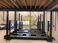 Élévateur hydraulique à 4 poteaux pour voitures, capacité de charge élevée de 6,3 tonnes, pour le stationnement et la réparation, avec certification CE