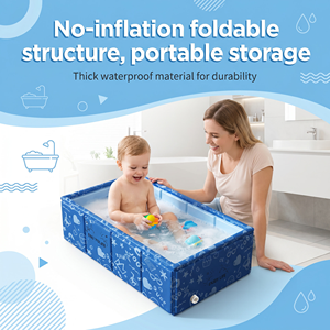 <span class=keywords><strong>Bañera</strong></span> Plegable Ecológica Personalizada para Bebés, OEM/ODM, Recipiente para Baño Infantil - Product Image 2