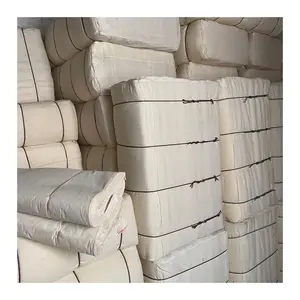 Prezzo a buon mercato tessuto di cotone semplice bianco/candeggina tessuto grigio tessuto di cotone voile dacron per indumento o borsa