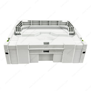 40x30x12cm impermeabile resistente alla polvere sistema di scatola di immagazzinaggio impilabile in plastica cassette degli attrezzi modulari con manici - Product Image 3