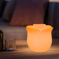 Lámpara de Mesa LED RGB Romántica para Interiores, Decorativa, con Forma de Rosa, para Dormitorio, Bodas y Navidad, IP65 Solar, Venta al Por Mayor con Dropshipping