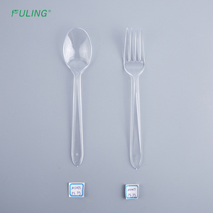 Cuillères et fourchettes en plastique transparent jetables pour Restaurant de mariage, poids lourd <span class=keywords><strong>PS</strong></span> 5g - Product Image 5