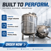 Réservoir de stockage d'eau pure en acier inoxydable de qualité alimentaire 1000L, réservoir sanitaire vertical, garantie 1 an pour les équipements de traitement de l'eau