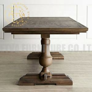 ชุดโต๊ะรับประทานอาหารฟาร์มจัดเลี้ยงไม้ <span class=keywords><strong>Darkwood</strong></span> เก้าอี้ 6 ตัวเฟอร์นิเจอร์ห้องรับประทานอาหารสําหรับงานอีเว้นท์ - Product Image 3