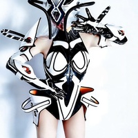 Costume de performance Bar Gogo, Nouvel ensemble DS pour boîte de nuit, Robot lumineux technologique, Groupe de danse B pour boîte de nuit