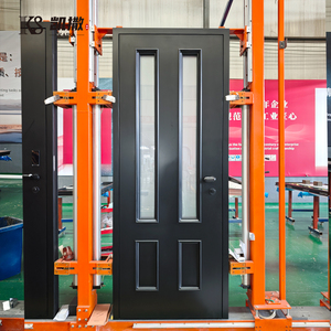 Porte de sécurité simple en aluminium isolée de style européen classique, anti-froid, insonorisée, charnières cachées, villa et manoir - Product Image 6