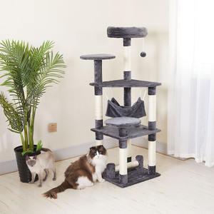 Muebles para mascotas salón de lujo <span class=keywords><strong>barato</strong></span> moderno sisal natural gran marco de escalada <span class=keywords><strong>rascador</strong></span> <span class=keywords><strong>gato</strong></span> árbol XXL madera <span class=keywords><strong>gato</strong></span> árbol casa torre - Product Image 3